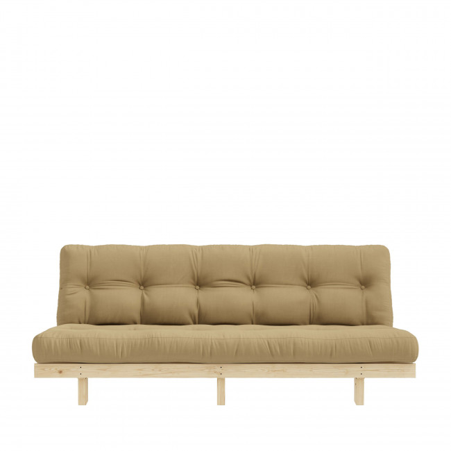 Lean – Canapé convertible en bois naturel et tissu