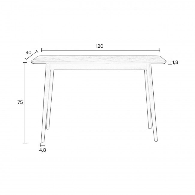 Fabio - Console en bois 120x40cm