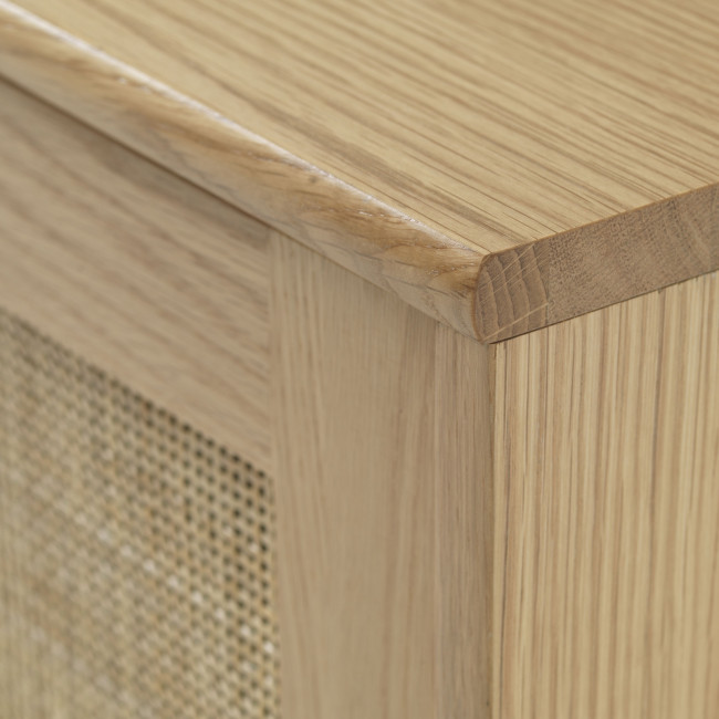 Kiyo - Buffet 2 portes en bois et rotin L180cm